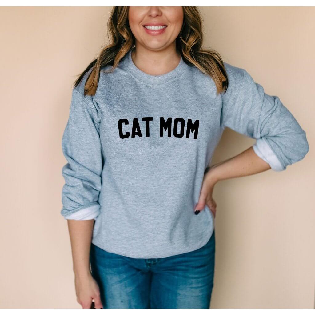 Cat Mom | Crew Neck Sweatshirt - Canton Box Co.