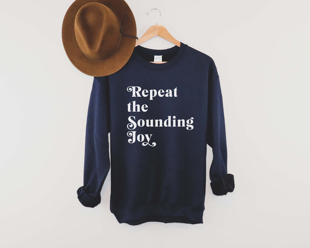 Repeat the Sounding Joy | Women's Christmas Sweatshirt - Canton Box Co.