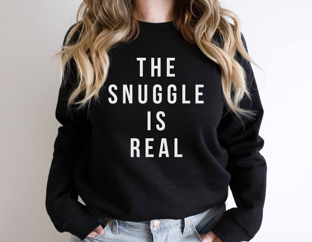 The Snuggle Is Real | Crew Neck Sweatshirt - Canton Box Co.