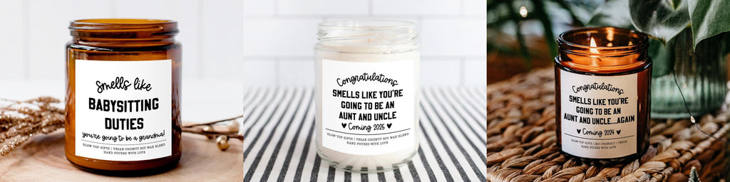 Baby Announcement Candles