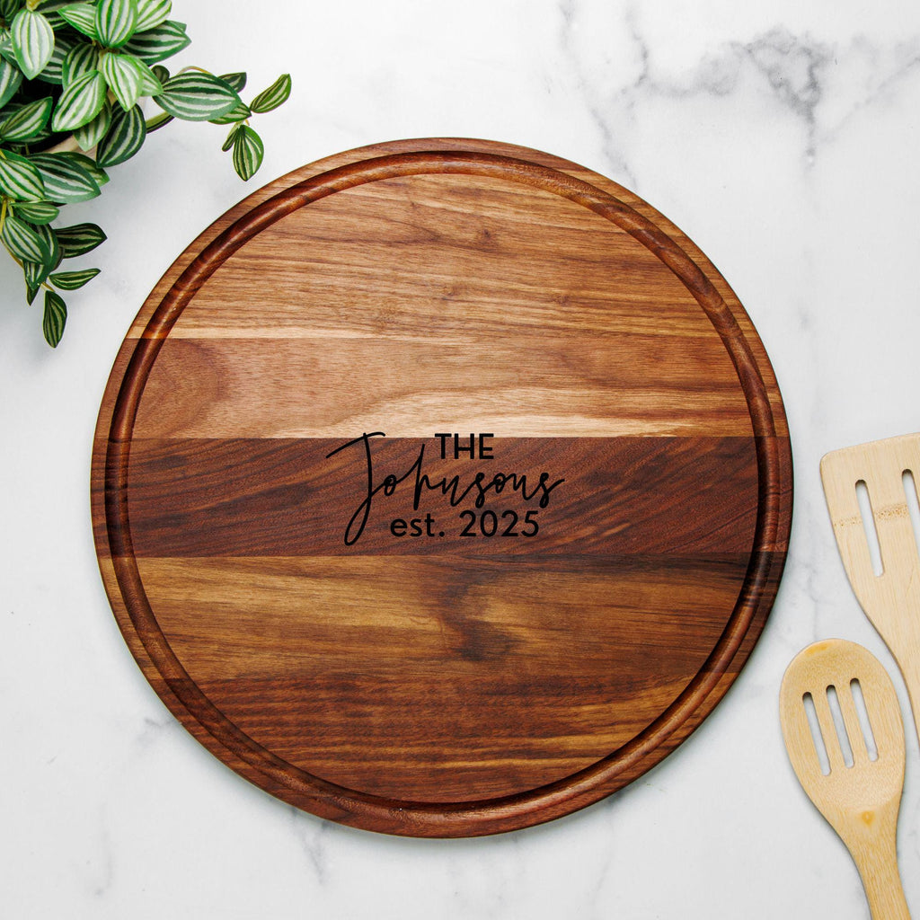 Personalized Cutting Board Wedding Gift, Maple, Walnut or Cherry Cutting Board, Engagement Gift, Engraved Custom Charcuterie Board