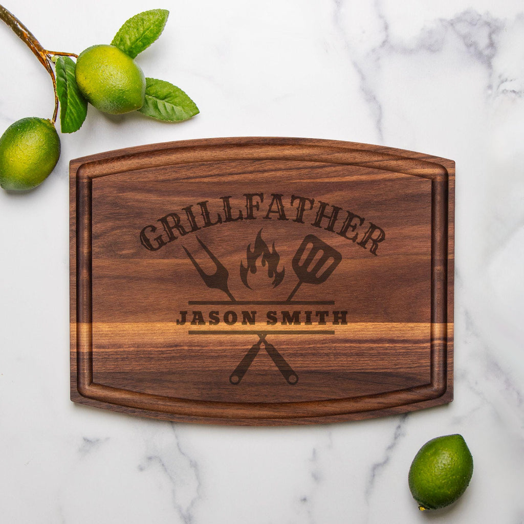Personalized Cutting Board for Dad – Custom Grillfather BBQ Board, Grilling Gift for Him, Birthday or Father’s Day Gift