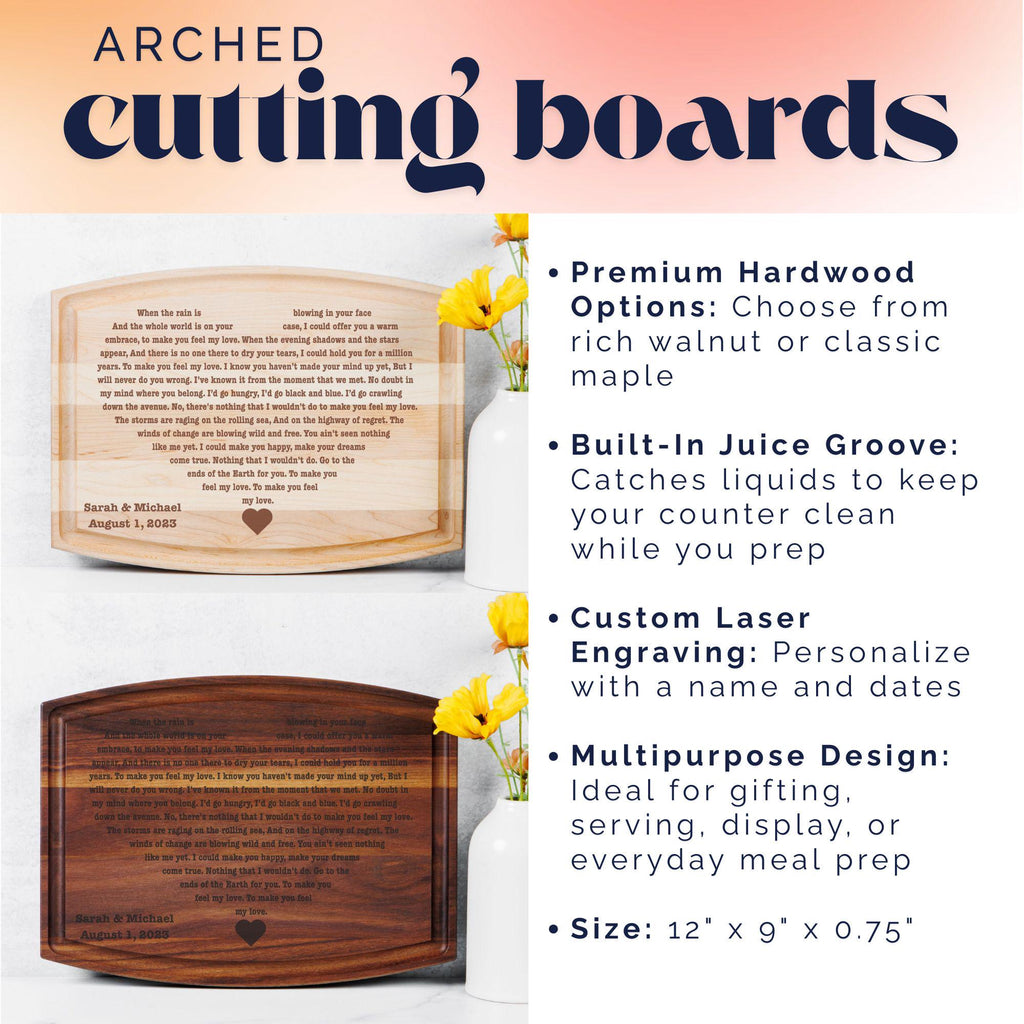 Wedding Song Lyrics Engraved, Wooden Anniversary Gift, First Dance Lyrics Gift, 5th Anniversary Gift,  First Dance Song Lyrics Engraved