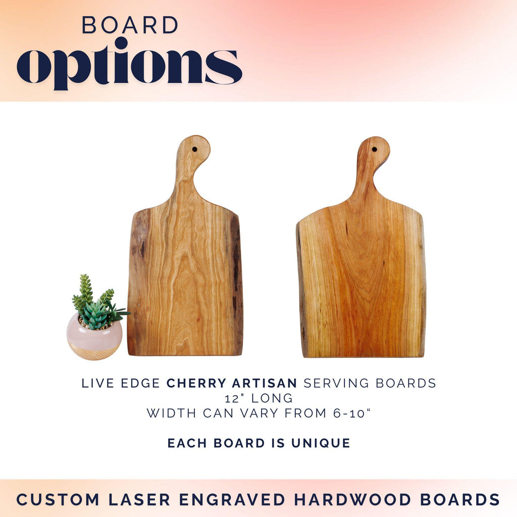 Personalized Cutting Board Wedding Gift, Maple, Walnut or Cherry Cutting Board, Engagement Gift, Engraved Custom Charcuterie Board