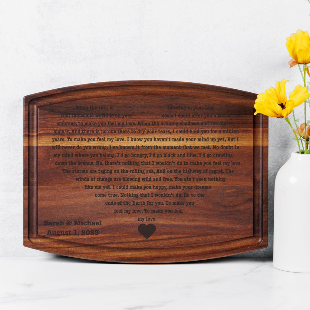 Wedding Song Lyrics Engraved, Wooden Anniversary Gift, First Dance Lyrics Gift, 5th Anniversary Gift,  First Dance Song Lyrics Engraved