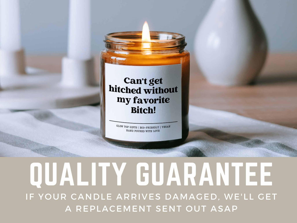 Can't Get Hitched without My Favorite Bitch, Maid of Honor Proposal Candle, Bridesmaid Gifts, Will you be my bridesmaid? Bridal Party Gift