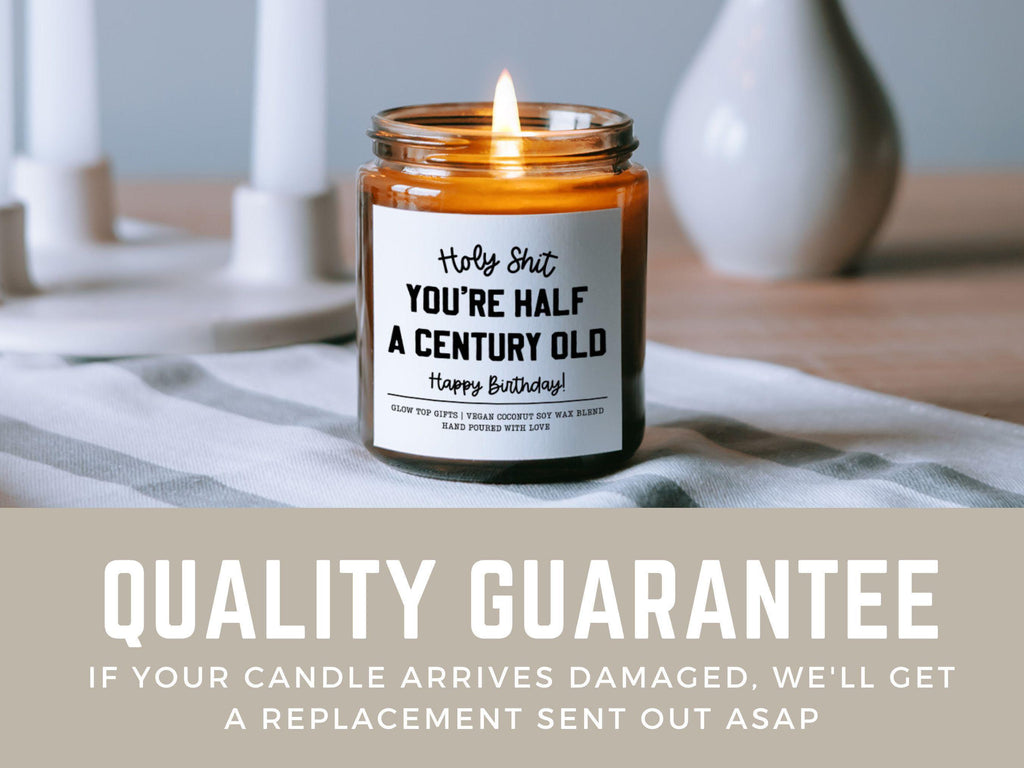 Funny 50th Birthday Candle – Unique Gift for Her, Milestone Birthday Present