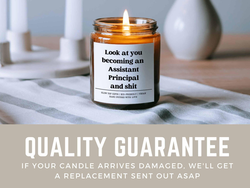 Assistant Principal Congratulations Candle Gift, Look at you Becoming an Assistant Principal and Shit, Best Friend Gift, Assistant Principal