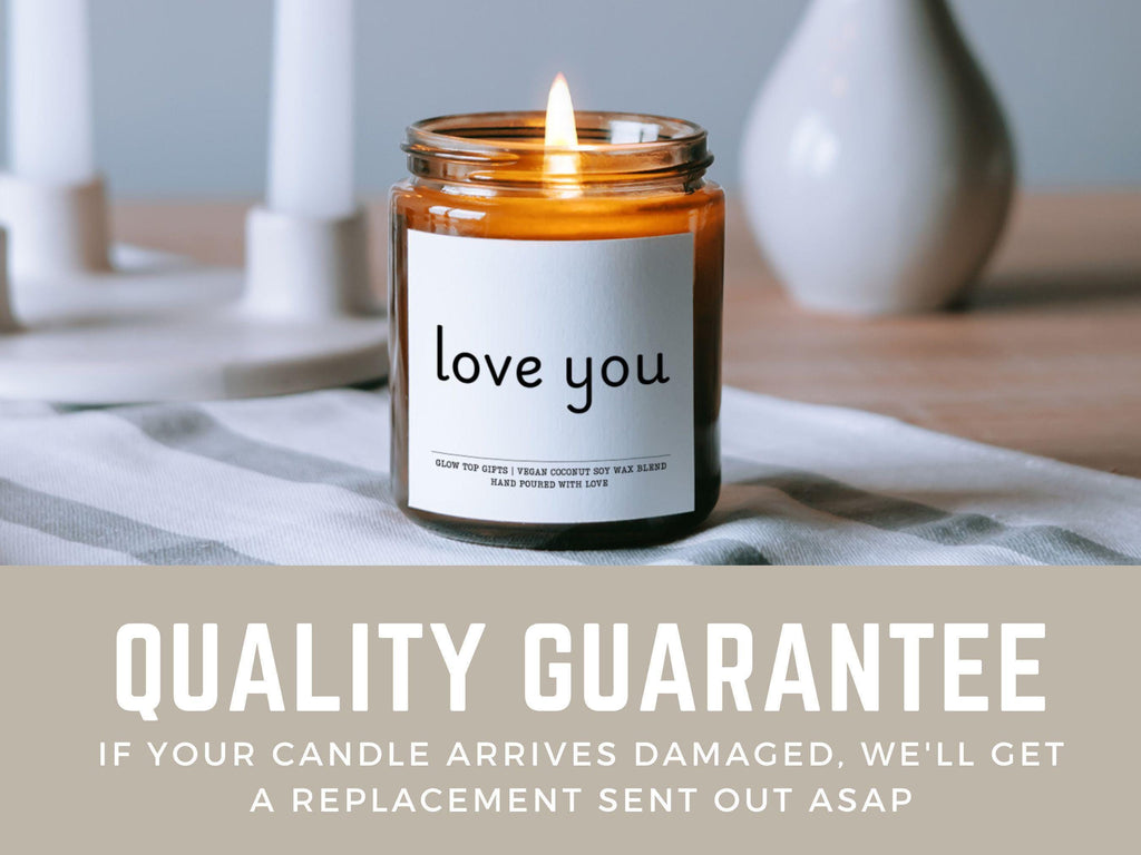 Love You Scented Soy Candle, Anniversary Gift, Valentine's Day Gift For Her, Birthday Gift, Valentines Gift, Gift for Her for Anniversary