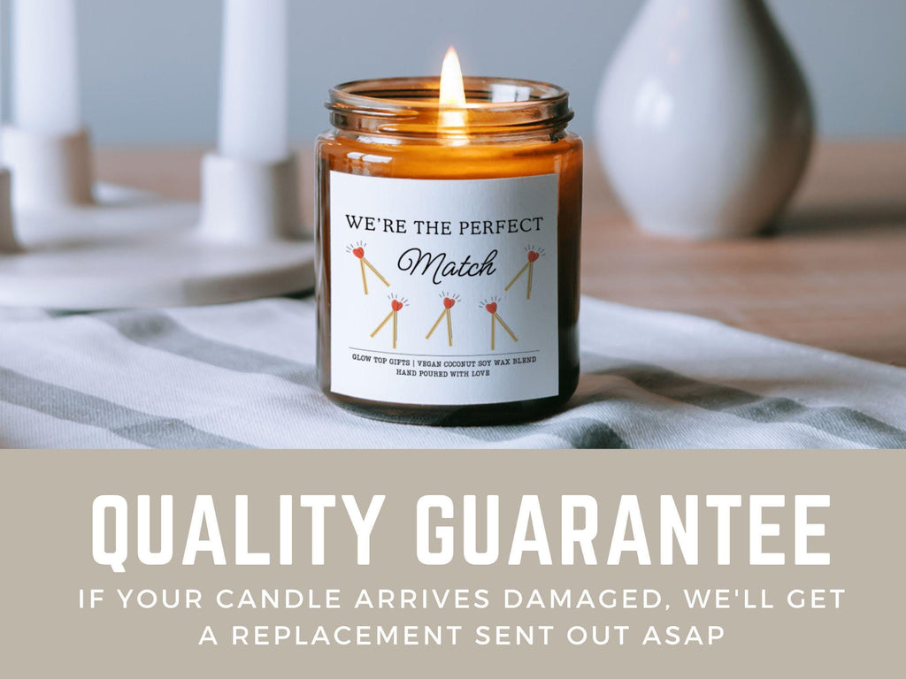 We're The Perfect Match Scented Soy Candle, Anniversary Gift For Her, Valentine's Day Gift For Her, Birthday Gift, Romantic Christmas Gift
