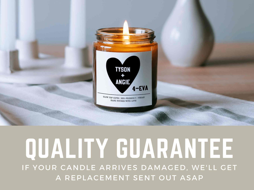 Cute Personalized Couple Candle, Engagement Gift Candle, Scented Jar Candle, Couples' Gift, Valentine's Day Gift, Heart Candle Gift for Her