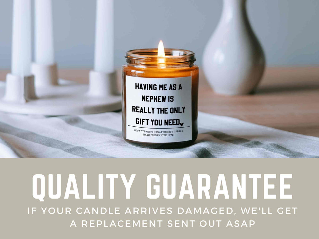 Gift for Aunt from Nephew, Having Me As A Nephew Candle, Sarcastic Aunt Gift, Funny Gift For Aunt, Aunt Birthday Gift, Aunt Christmas Gift