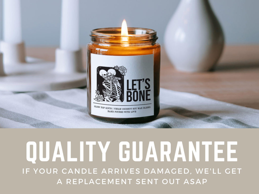Funny Halloween Candle, Let's Bone Skeleton Halloween Candle, Halloween Gift for Her, Halloween Decor, Halloween Gift for Him, Fall Candle
