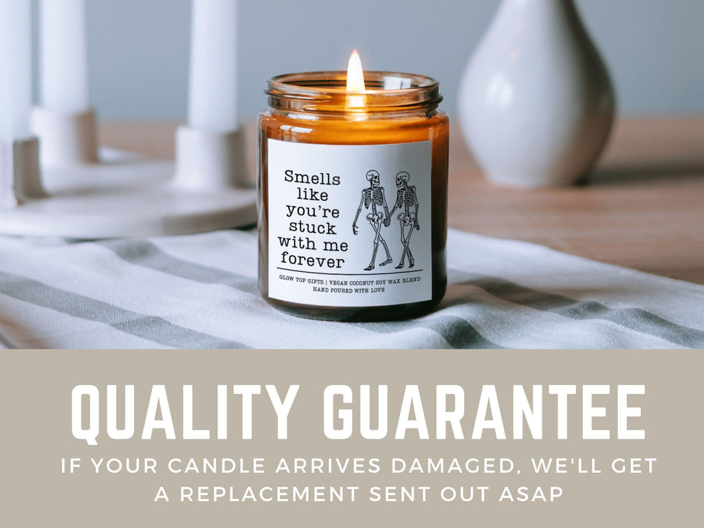 Valentines Day Candle Gift, Smells Like You're Stuck With Me, Anniversary Gift, Valentine Gift For Her, Birthday Gift, Candle Gift for Him