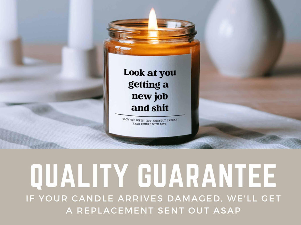 Congrats on Your New Job Gift, Look at You Getting a New Job and Shit, Scented Candle, Eco-Friendly Candle Gift, Gift for Friend, New Job