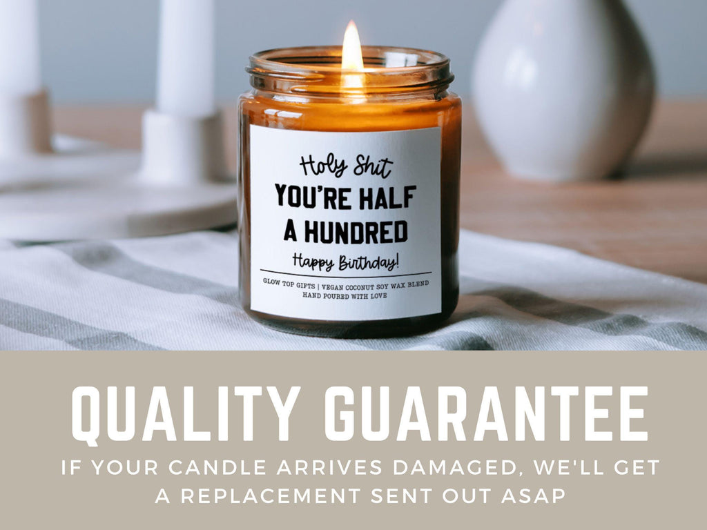 Funny 50th Birthday Candle – Unique Gift for Her, Milestone Birthday Present