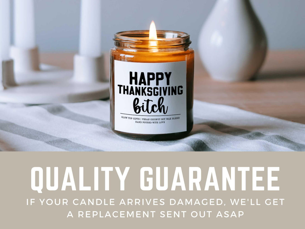 Funny Thanksgiving Candle Gift for Her, Happy Thanksgiving Bitch, Gift for Best Friend, Funny Gift for Friend, Thanksgiving Hostess Gift