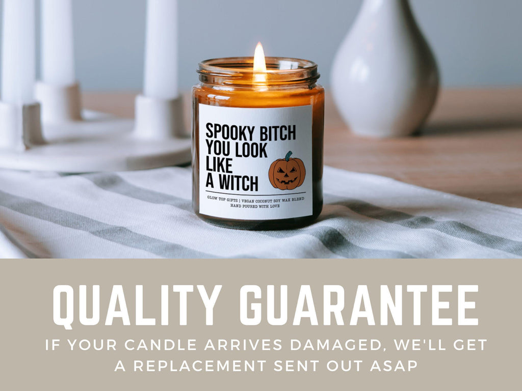 Spooky Bitch Funny Halloween Candle, Halloween Candle, Halloween Gift for Her, Halloween Decor, Halloween Gifts, Fall Pumpkin Spice Candle