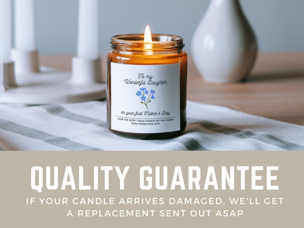 Happy 1st Mother's Day Gift for Daughter, Soy Candle, New Mom Mother's Day Gift, Gift for Daughter on Mothers Day, New Mom Mother's Day Gift