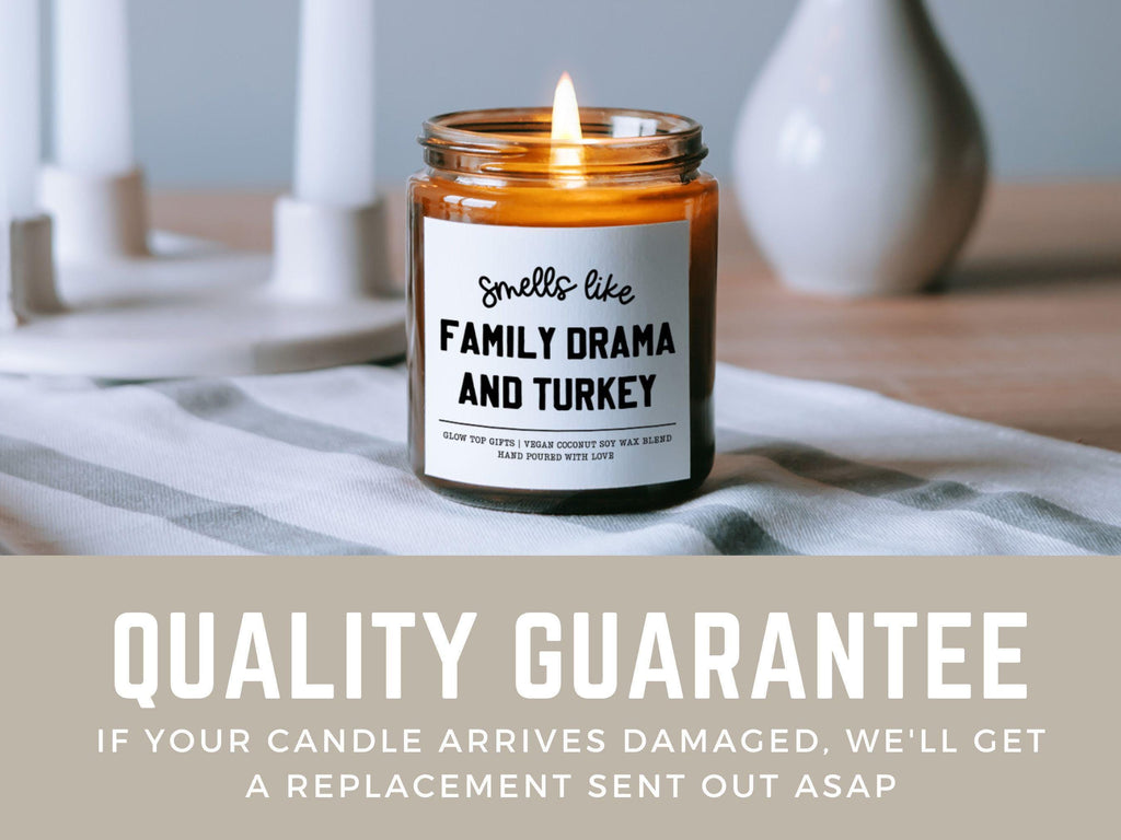Funny Thanksgiving Candle, Smells Like Family Drama Candle, Fall Autumn Candles, Thanksgiving Decor, Thanksgiving Gift, Candle Hostess Gift