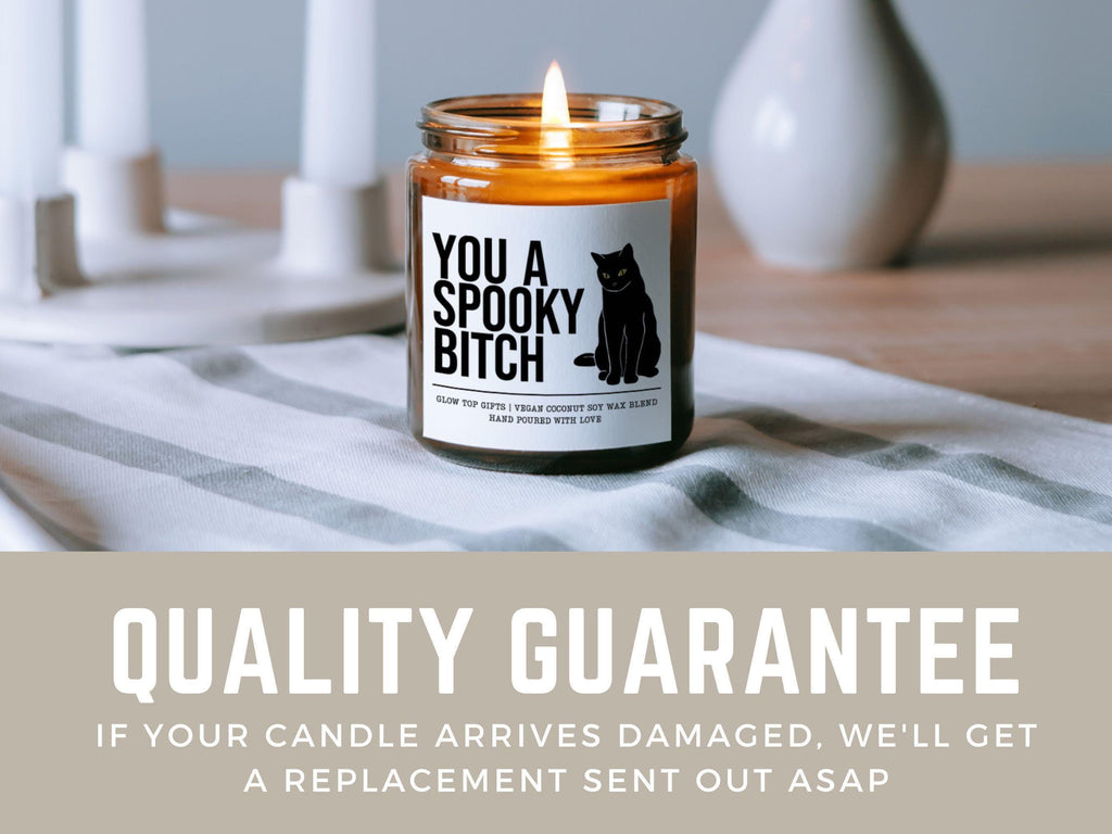 Fun Halloween Candle Decor, You a Spooky Bitch Candle, Funny Halloween Decor, Halloween Candle, Halloween Party Favor, Halloween Cat Decor