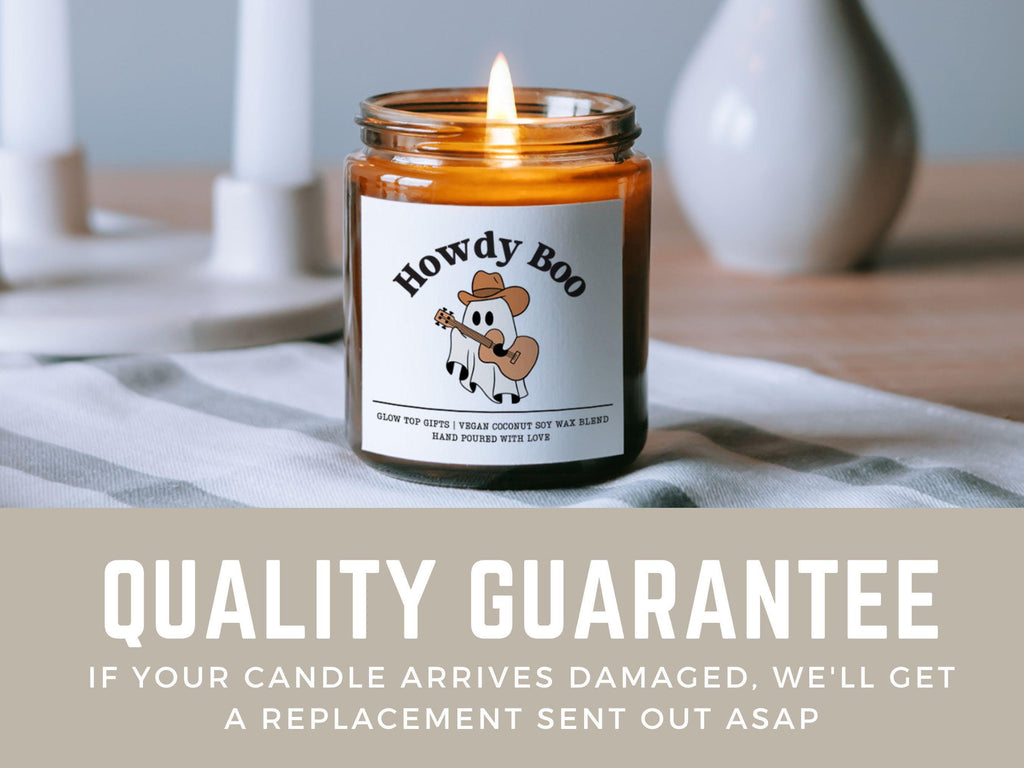 Howdy Boo Halloween Candle, Halloween Candle for Her, Halloween Gifts, Halloween Decor, Pumpkin Spice Candle, Fall Candle Decor Gift for Her