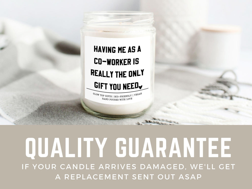 Funny Co-Worker Gift, Gift for Coworker, Scented Jar Candle Gift, Sarcastic CoWorker Gift, Birthday Gift for Coworker, Christmas Gift