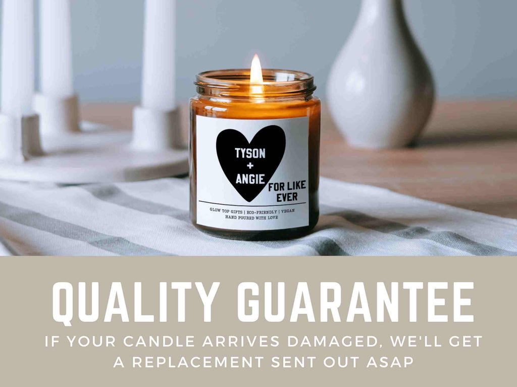Personalized Couple Candle, Engagement Personalized Gift Candle, Scented Jar Candle, Couples' Gift, Valentine's Day Gift, Heart Candle Gift