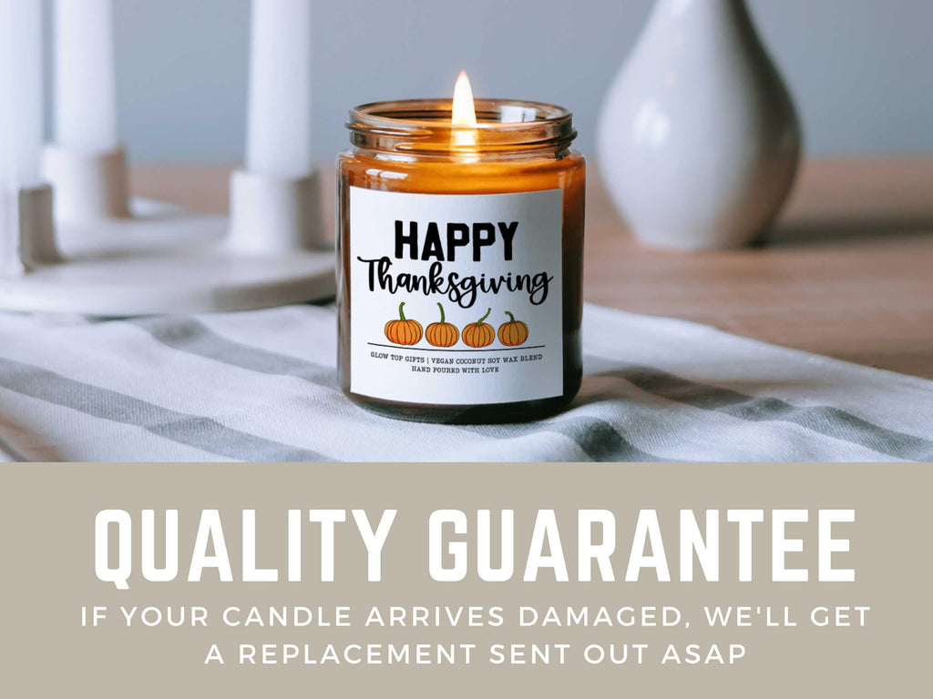 Happy Thanksgiving Candle, Cute Thanksgiving Candle, Best Friend Gift, Thanksgiving Gift for Host, Hostess Gift For Her, Thanksgiving Favor