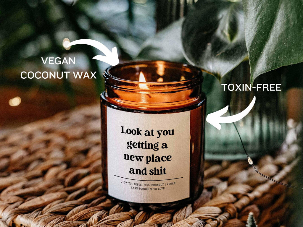 Funny Housewarming Candle Gift, Look at You Getting a New Place and Shit, Congrats On Your New Home, House Warming First Home Candle Gift
