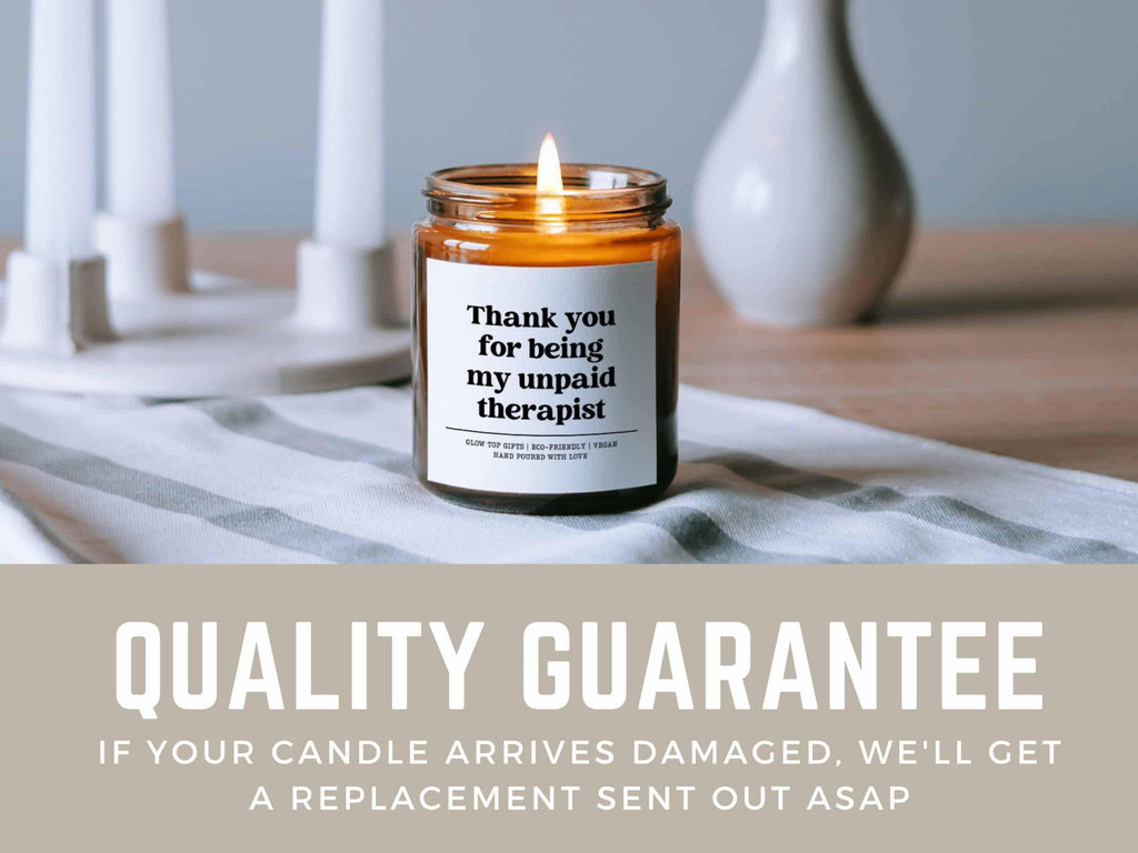 Thank You for Being My Unpaid Therapist, Funny Best Friend Gift, Funny Candles, Gifts for Her, Coworker Gift, Funny Gifts, Christmas Gift