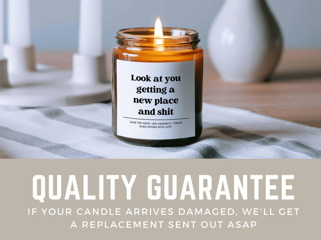 Funny Housewarming Candle Gift, Look at You Getting a New Place and Shit, Congrats On Your New Home, House Warming First Home Candle Gift