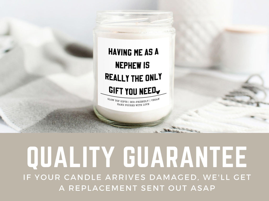 Gift for Aunt from Nephew, Having Me As A Nephew Candle, Sarcastic Aunt Gift, Funny Gift For Aunt, Aunt Birthday Gift, Aunt Christmas Gift