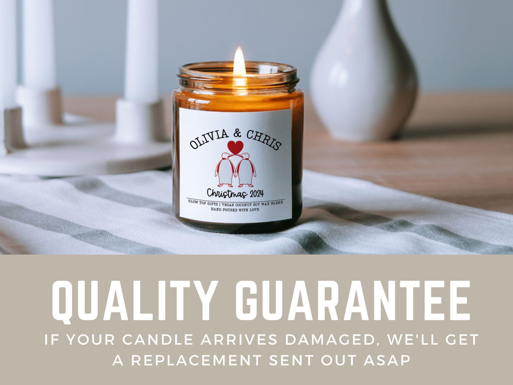 Personalized Couple Christmas Candle Gift, Custom Christmas Gift for Her, Christmas Gift for Wife, Gift for Boyfriend, Gift for Girlfriend