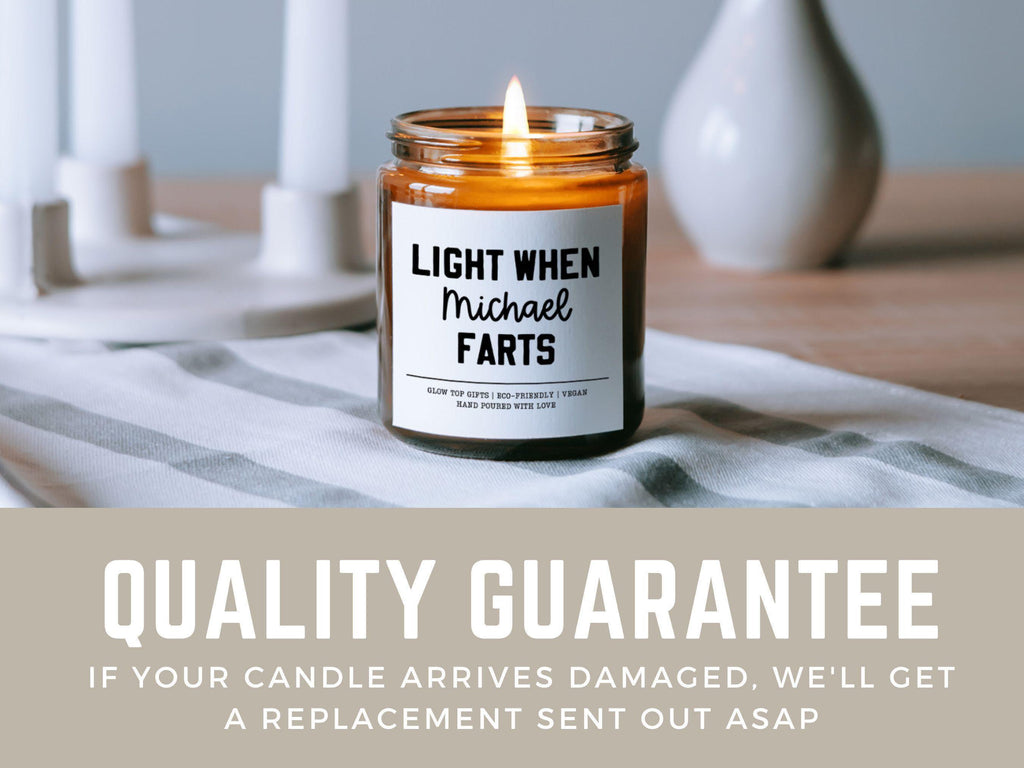Personalized Light When Name Farts Candle, Funny Birthday Gift for Him, Funny Gift for Dad, Gift For Husband, Funny Father's Day Gift,