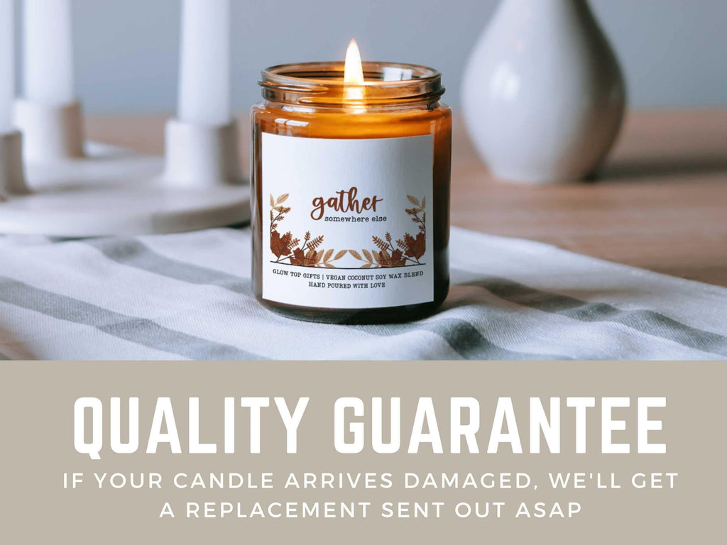 Funny Thanksgiving Candle, Gather Somewhere Else, Funny Hostess Gift, Thanksgiving Hostess Gift, Fall Gifts, Thanksgiving Fall Decor