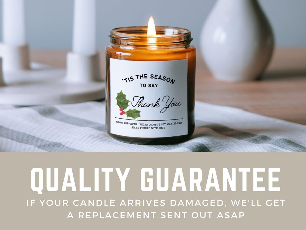 Christmas Candle Thank You Gift, Appreciation Gift, Teacher Appreciation Gift, Christmas Candle, Employee Christmas Gift, Coworker Gift