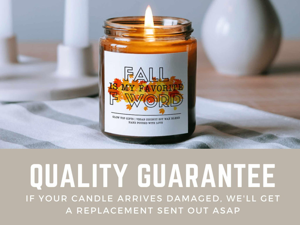 Funny Fall Candle, Fall is My Favorite F Word, Scented Soy Candle, Best Friend Gift, Fall Decoration, Gift for Fall Lover, Fall Soy Candle