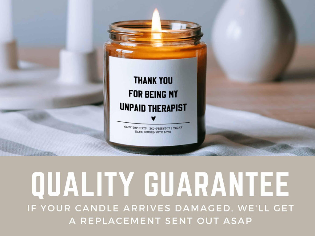 Thank You for Being My Unpaid Therapist, Funny Best Friend Gift, Funny Candles, Gifts for Her, Coworker Gift, Funny Gifts, Christmas Gift