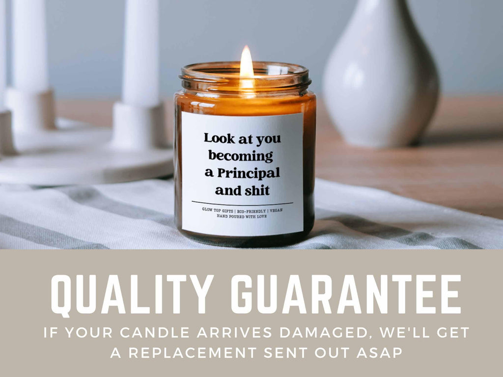 New Principal Congratulations Candle Gift, Look at you Becoming a Principal and Shit, Best Friend Gift, Gift for Principal, Principal Gift