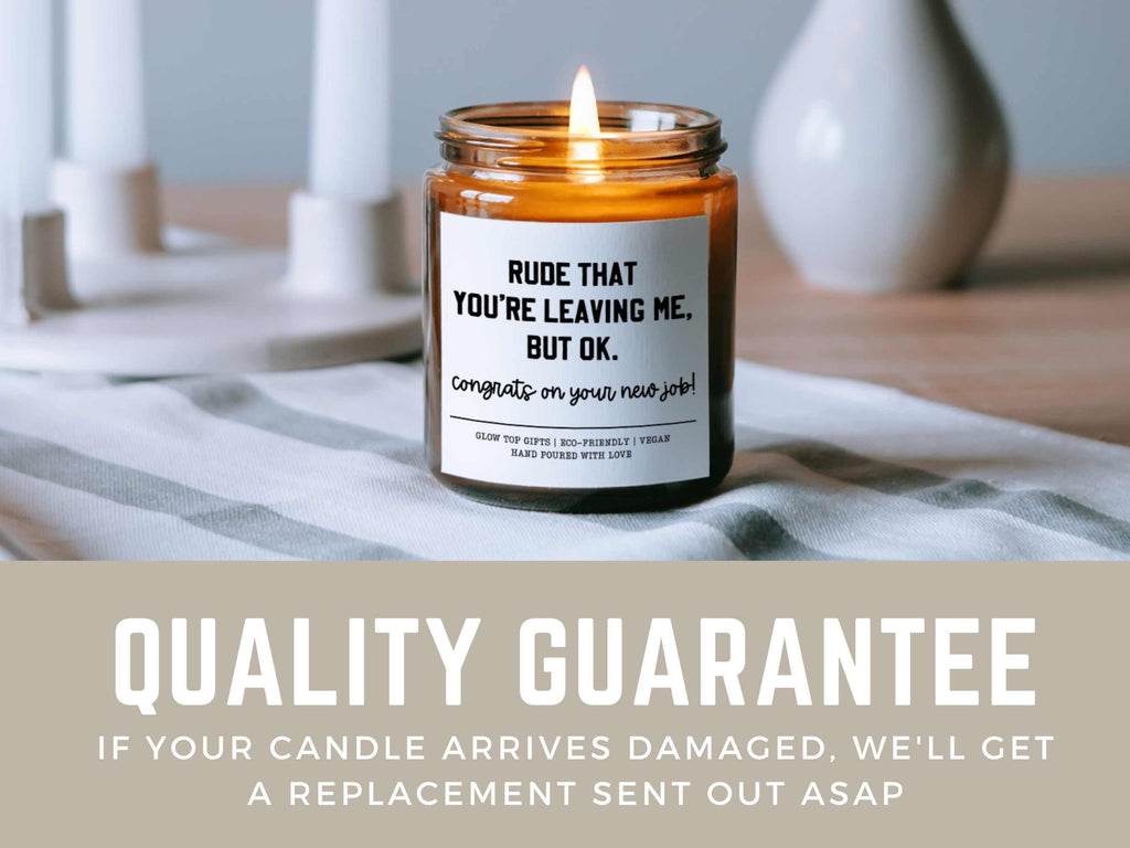 New Job Congrats Gift, Rude That You're Leaving But Ok, New Job Gift, Coworker Gift, Scented Soy Candle, Moving Gift, Promotion Gift