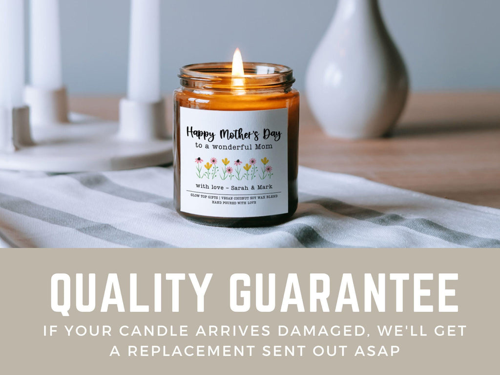Custom Mother's Day Gift for Mom for Mother's Day, Soy Candle, Personalized Mother's Day Candle, Gift from Daughter, Mom Mother's Day Gift