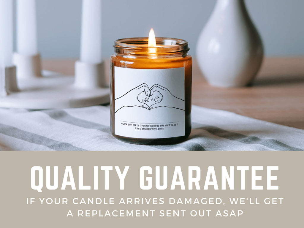 Personalized Valentine's Day Couple Candle, Custom Anniversary Gift, Cute Couple Candle, Gift for Girlfriend, Gift for Boyfriend