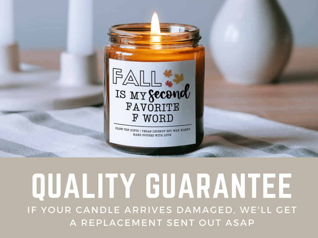 Funny Fall Candle, Fall is My Favorite F Word, Pumpkin Spice Soy Candle, Best Friend Gift, Fall Decoration, Fall Lover, Fall Soy Candle