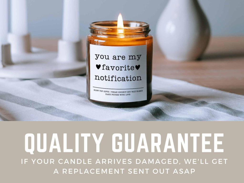 You Are My Favorite Notification Scented Soy Candle, Long Distance Couple Gift, Valentine's Day Gift, Anniversary Gift, Christmas Gift