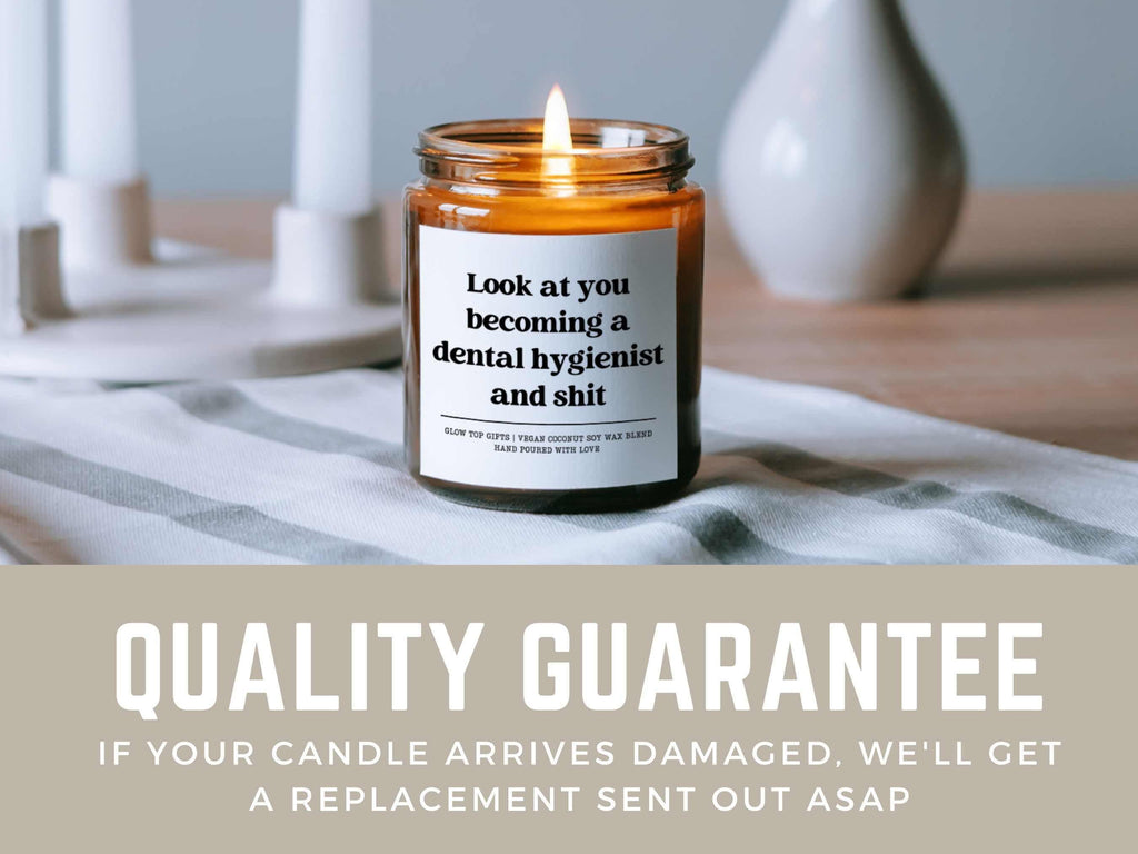 Dental Hygienist Congratulations Candle Gift, Look at you Becoming a Dental Hygienist, Best Friend Gift, Dental Hygienist Graduation Gift