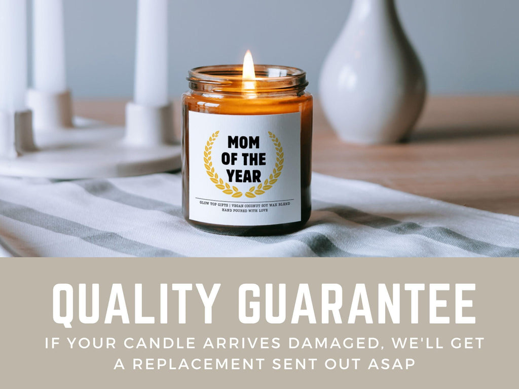 Mom of the Year Gift, Scented Soy Candle, Mother's Day Gift for Mom, Gift from Daughter, Gift from Son for Mom, Birthday Gift for Mom