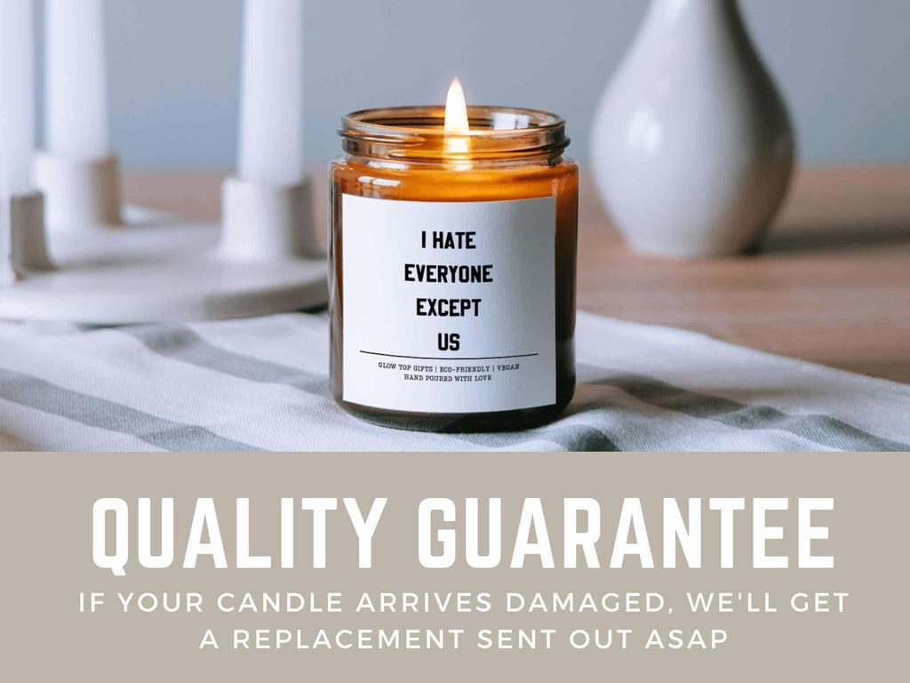 I Hate Everyone Except Us Funny Candle for Best Friend Birthday, Best Friend Gifts, Gifts for Besties, Best Friend Birthday Gift for Her