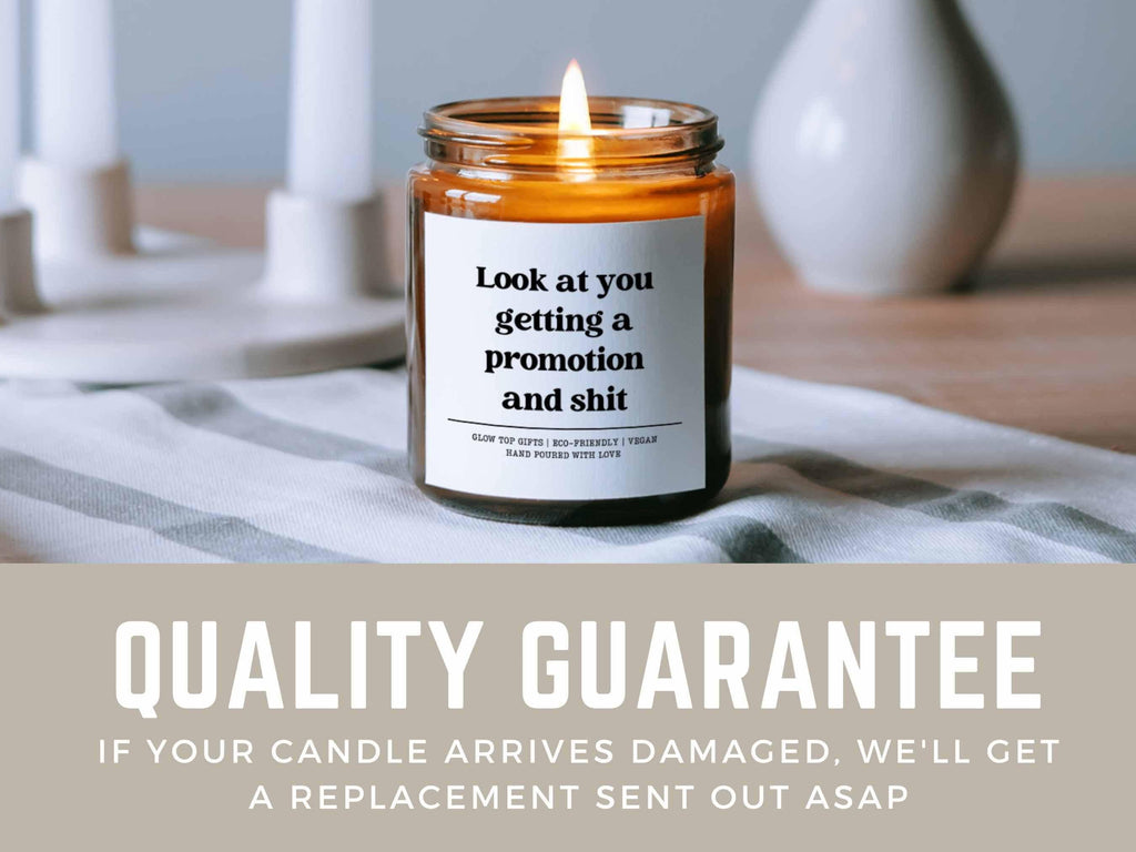 Look at You Getting a Promotion and Shit, Funny Congrats on Your New Job Gift, Scented Candle, Eco-Friendly Candle, Gift for Friend, New Job