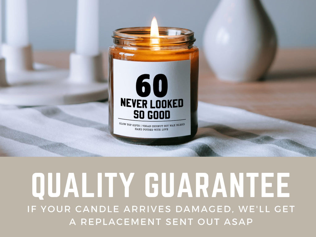60th Birthday Gift for Her, Personalized Birthday Gift, Funny Candle for Birthday, Custom Age Birthday Gift for Her, Milestone Birthday Part